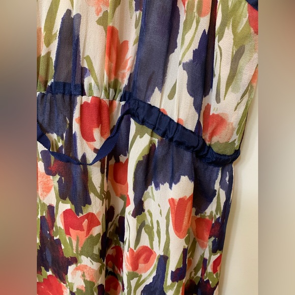 Moulinette Soeurs Pond Reflections Silk Dress Sz 6 - Picture 2 of 7